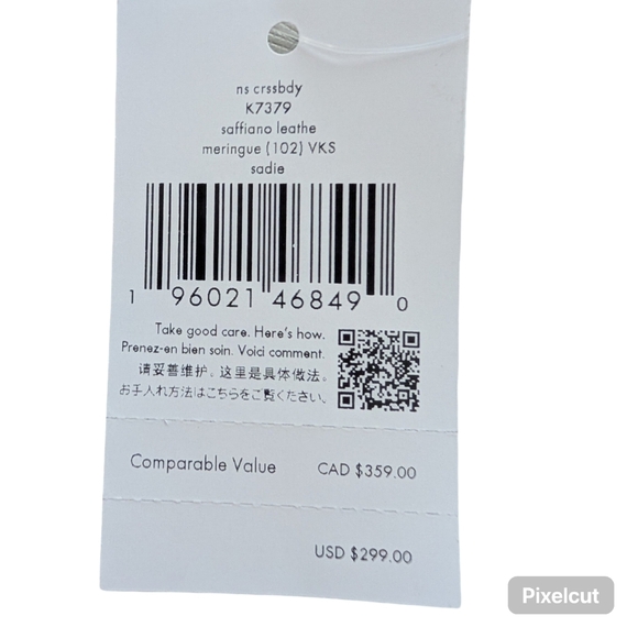 NWT Kate Spade Sadie Crossbody Bag Meringue Cream Leather Purse Current Season - Picture 11 of 11